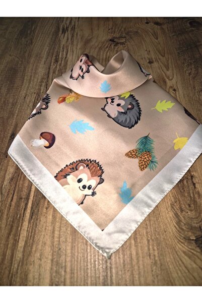 Zelayn Φουλάρι Μπαντάνα με Σχέδιο Σκαντζόχοιρου σε Χρώμα Βιζόν