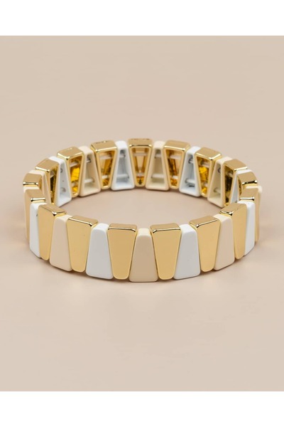 Portakal Esintisi Polvira Gold Transitional Trapezoidal Slice Porcelain Coate...