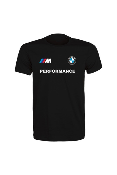 ETİFA Unisex Siyah %100 Pamuk Regular Fit Tişört – BMW Baskılı, Günlük & Spor...