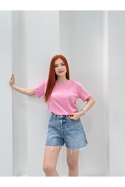 Trend Marfa Λευκό Basic T-Shirt με λαιμόκοψη