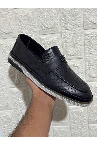 Greyybull Shoes حذاء كاجوال رجالي من الجلد الأسود