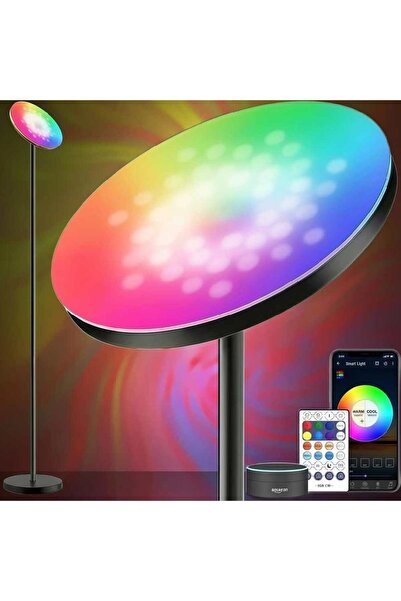 Nowes مصباح أرضي ذكي مع تقنية أليكسا، إضاءة زاوية LED بطول 175 سم تعمل مع ألي...