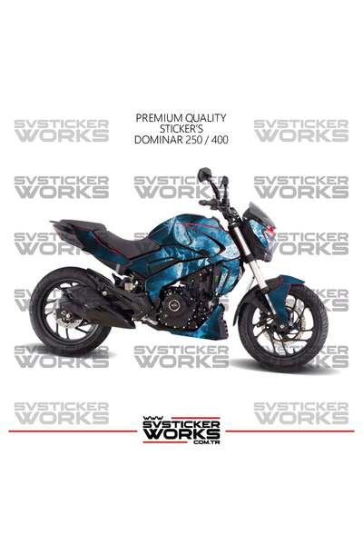 ARONA Bajaj Dominar Kaplama 250 / 400 Sticker Mavi Punisher Design Motor Kapl...