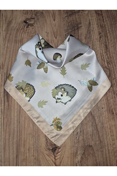 Zelayn Φουλάρι Μπαντάνα με Σχέδιο Σκαντζόχοιρου σε Χρώμα Βιζόν