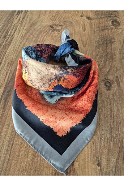 Zelayn Πολύχρωμο φουλάρι μπαντάνα με σχέδιο δέντρων