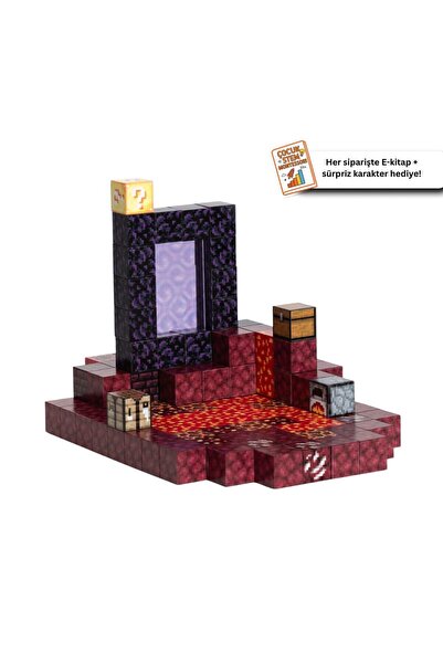magnetcraft Minecraft Portal Mıknatıslı Manyetik Blok Seti 128 Parça 2.5cm Bü...