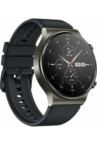 Hurtel Λουράκι σιλικόνης μαύρο (Huawei Watch GT, Huawei Watch GT 2)