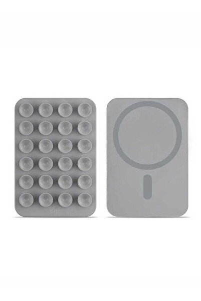 Drip Magnetic silicone adhesive stand for mobile-Grey