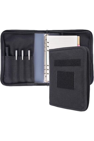 Generic Military Notebook Case with 6 Rings, Zippered Wallet Organizer, Detac...