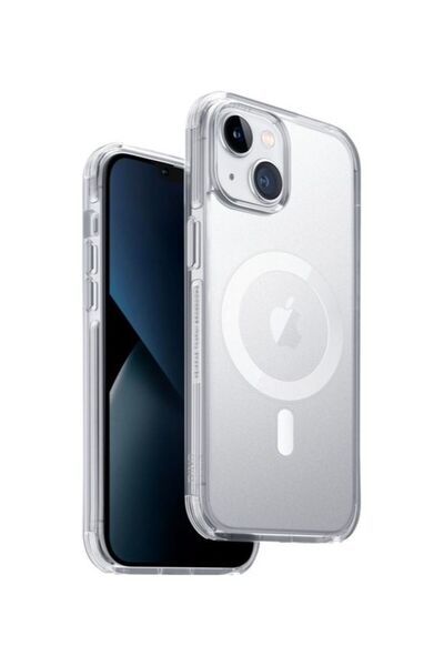 uniq Hybrid Combat MagClick Charging Case for iPhone 14 Dove Satin Clear