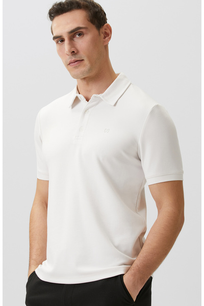 Network Kırık Beyaz Basic Polo Modal T-shirt