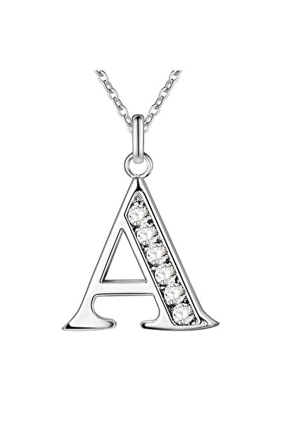 Choice10 A New 925 Sterling Silver Necklace 26 Letter Pendant For Women Fashi...