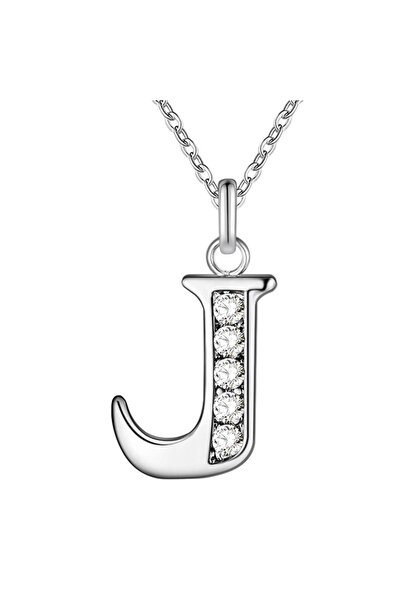 Choice1 J New 925 Sterling Silver Necklace 26 Letter Pendant For Women Fashio...