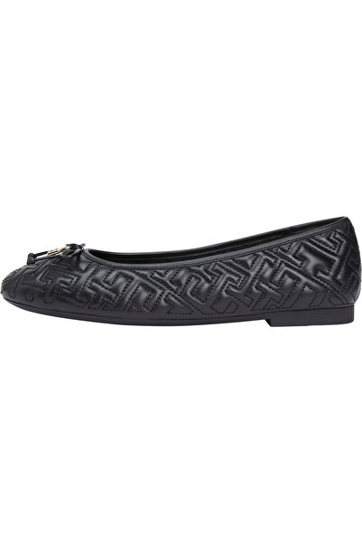 Tommy Hilfiger TH QUILTED BALLERINA Kadın Siyah Espadril - FW0FW09264