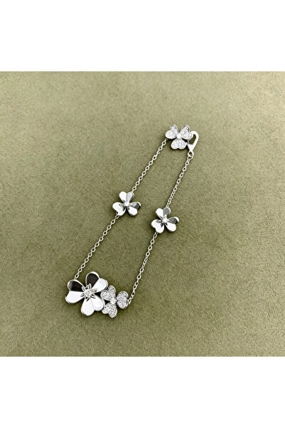 Choice Rose gold Clover Five-Flower Bracelet Women Luxury Minimalist Design E...
