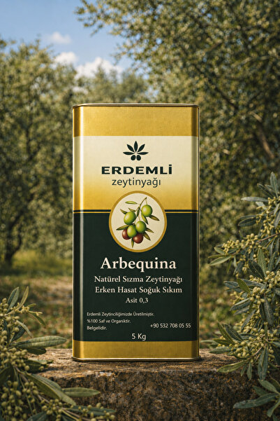 ErdemliArbequina Zeytinyağı İspanya Arbequina Erken Hasat Soğuk Sıkım Zeytinyağı