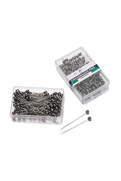 Choice Black 100Pcs/Box Stainless Steel Round Pearl Head Needles Stitch Strai...