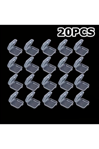 Choice One size 20PCS 20PCS-Mini Storage Box, Transparent Square Plastic Box,...
