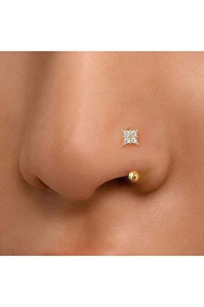Choice37 Face Nose Rings & Studs 1Pc-Gold 2 1Pc Simple Flower-Shaped Nose Rin...