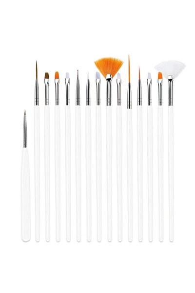 choice2 White LINMANDA Nail Art Tool Set Nail Paint Brushes for Nail Detailin...