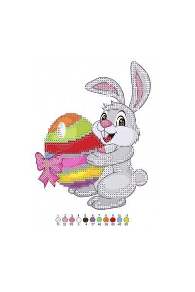 Studioul de Broderie ΣΧΕΔΙΟ ΓΙΑ ΚΕΝΤΗΜΑ ΜΕ ΧΑΝΤΡΕΣ PRECIOSA "Πασχαλινό Κουνέλ...