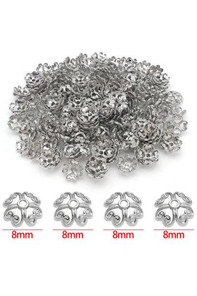 Choice1 8mm Color 3 20pcs 18K Real Gold Plated Brass Flower Beads Caps, Hollo...