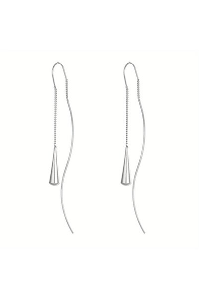 Choice Steel color Luxurious S-Curve Design Women Long Tassel Drop Earrings P...