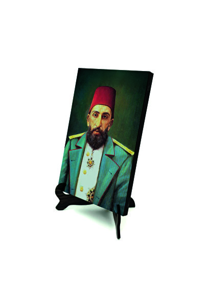 Sadrazam Σουλτάνος 2. Επιτραπέζια βάση MDF με σχέδιο Abdülhamit Han 10x15 5G-...