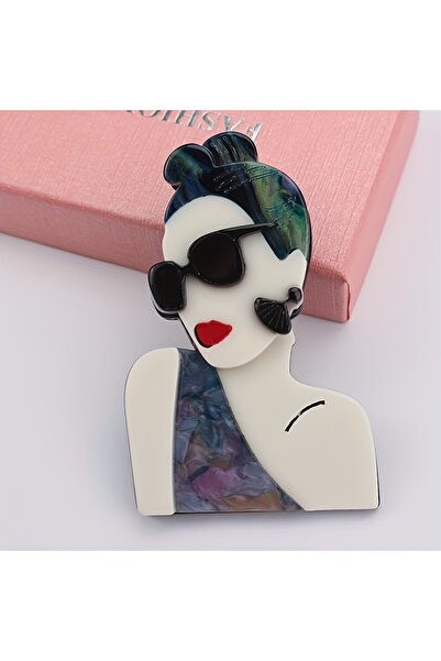 Choice C3-2-7915 Retro Elegant Girl Acrylic Brooch Pin Korean Style Fashion A...