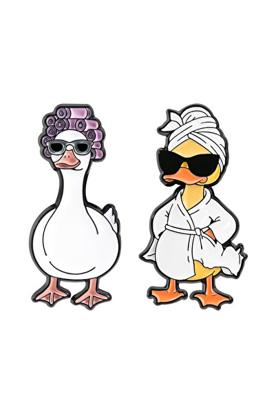 choice2 TZ2470 Spa Duck Enamel Pins Bath Towel Ducklings Brooches Lapel Badge...