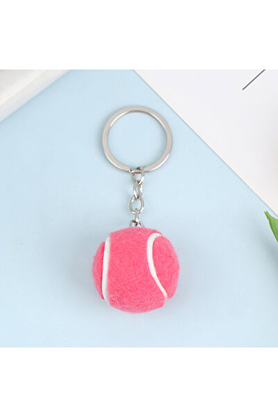 Choice4 Rose red Cute Sport Mini Metal Tennis Ball Keychain 6 Color Pendant C...