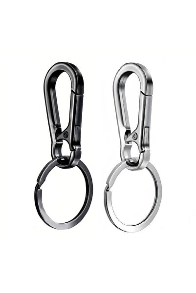 Choice 8 cm 2Pcs 4Pcs Carabiner Clip Keychain Metal Carabiner Shape Key Ring ...