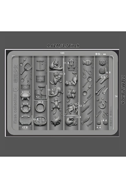Choice PF-652 A Cartoon silicone Nail art Mold, Cute cat headgear, hat, Pillo...