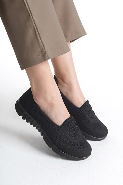 saramary Women's Black Rope Detailed Comfortable Lightweight Poly Sole Casual...