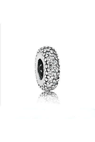 Choice46 B498-bai 925 Silver Shining zircon spacer Beads Love heart Flower Ch...