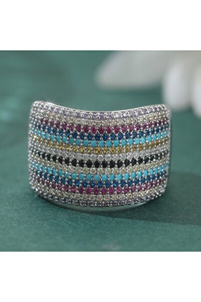 Choice1 8 Silver Plated B572 Elegant Vintage-Inspired Multicolor Synthetic Zi...