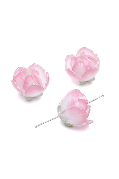 Choice1 1Pcs da 24x20mm ZW29 Cute 1pcs 3D Peach Blossom Beads Exquisite Charm...