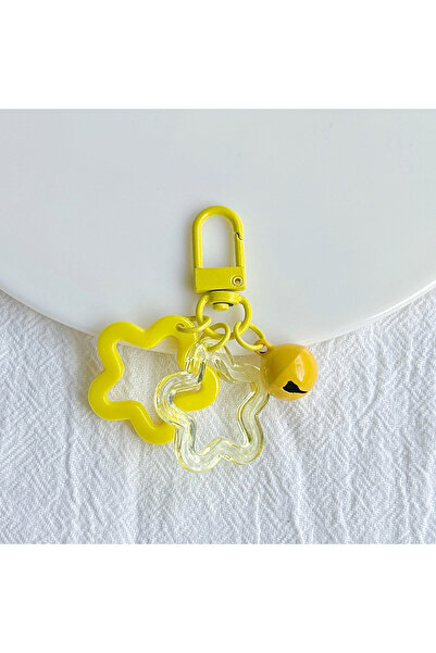 Choice1 10pcs yellow 1/5/10PCS Y2K Transparent & Solid Color Star Keychain Re...