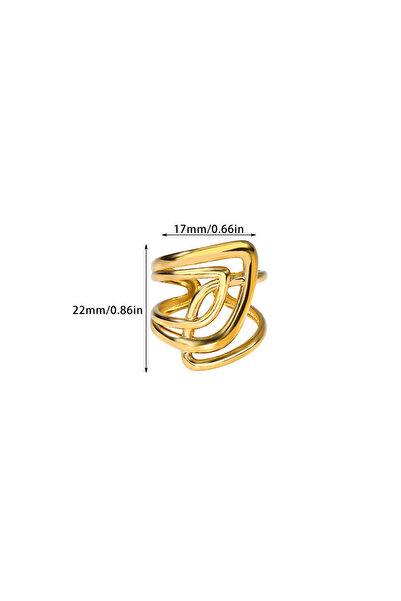 Choice4 خاتم نسائي فاخر JZ8746G بتصميم زهور ولؤلؤ صناعي، مصنوع من الفولاذ الم...