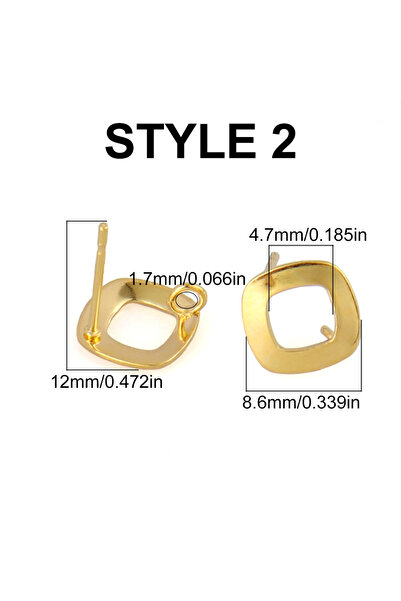 Choice4 D0402 20Pcs Stainless Steel Geometric Ear Hooks Bar Tube Earrings Fin...