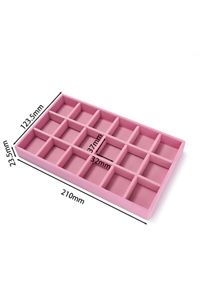 Choice23 Pink 18 grids 1Pc Jewelry Display Jewelry Storage Tray Jewelry Holde...