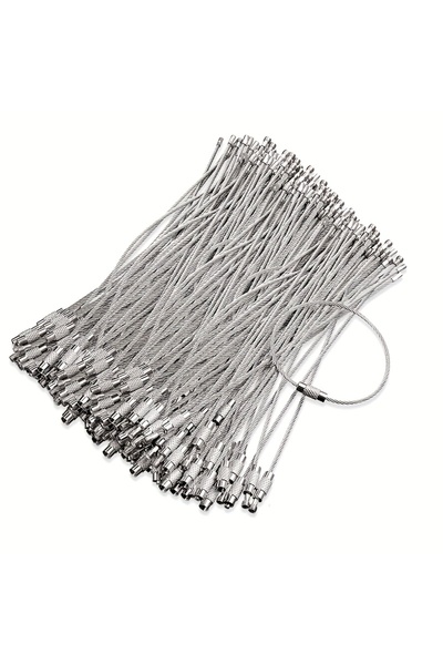 Choice 16mm 30PCS 30PCSStainless Steel Wire Rope，Key ring，Luggage tag strap b...