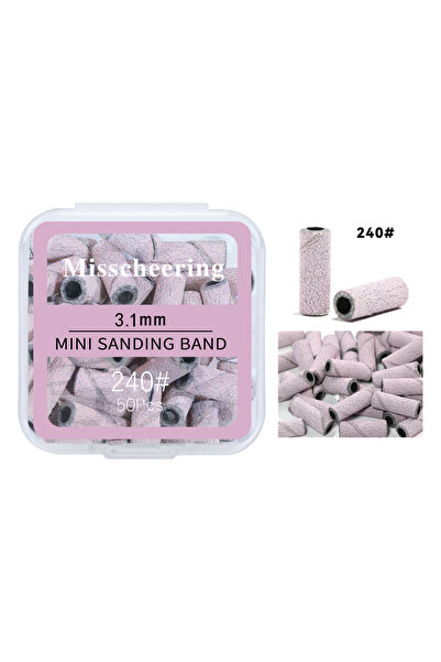 Choice3 50pcs Pink 240G 50Pc 3.1mm Mini Nail Sanding Bands 120# 80# 240# Cuti...