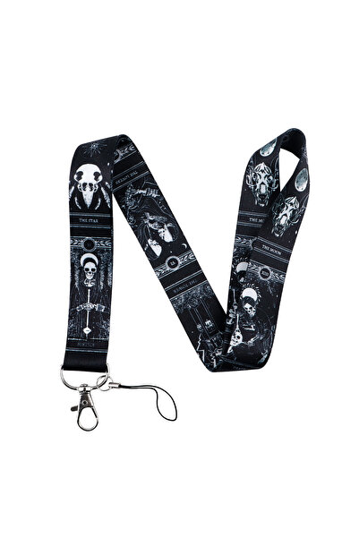 Choice1 1 Tarot Cards Lanyard Neck Strap Keychain Skull Lovers ID Card Cover ...