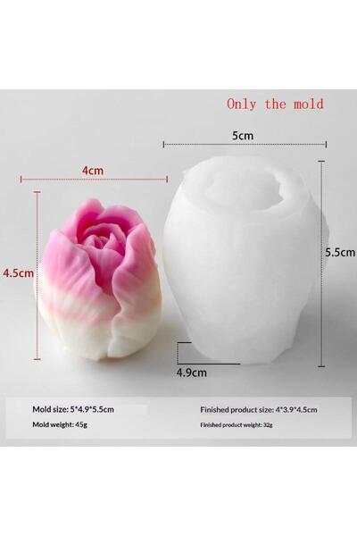 Choice8 A6 【Peace】1Pcs Handmade Scented Candle Plaster Resin Molds DIY Flower...