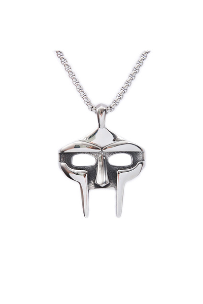 choice2 قلادة بسلسلة 60 سم بتصميم قناع MF Doom على الطراز العتيق للرجال والنس...