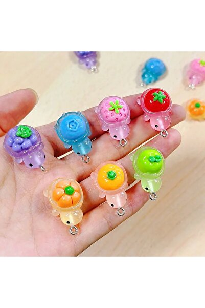 Choice 10pcs mix 10pcs Luminous Fruit Turtle Resin Charms With Tomatoes Grape...