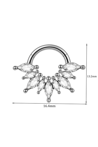 Choice7 Face 1.2x8mm Nose Rings & Studs 1PC D Clear 1PC Corss/Fish Bone/Many ...