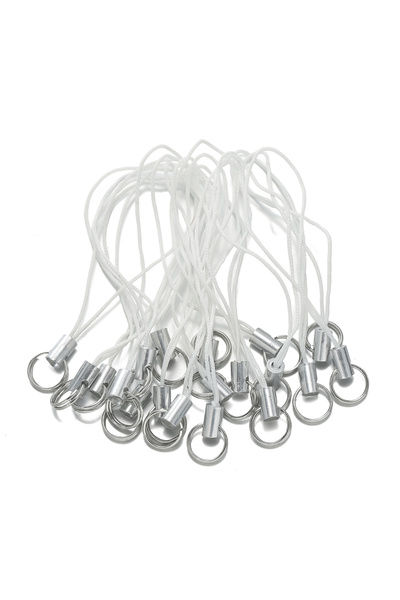 Choice3 50pcs White 20/50Pcs Polyester Cord with Double Jump Ring Lanyard Rop...