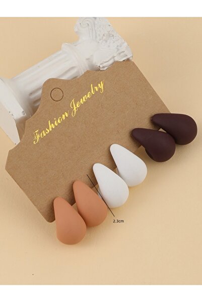 Choice1 141-C(3pairs) 3pairs/9pairs Fashionable And Cute Water-drop-shaped Ea...